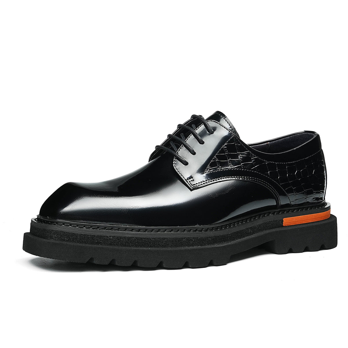 Y'Stride Men's Leather Derby Shoes Chunky Sole Brogue Dress Shoes for Business 25883