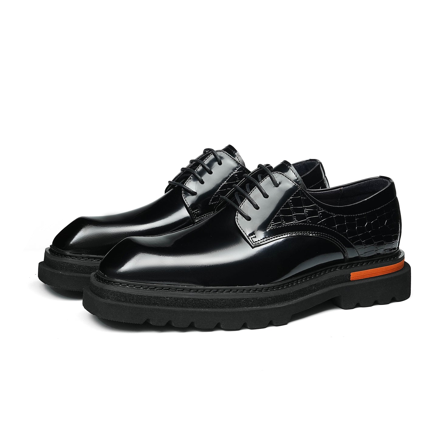 Y'Stride Men's Leather Derby Shoes Chunky Sole Brogue Dress Shoes for Business 25883