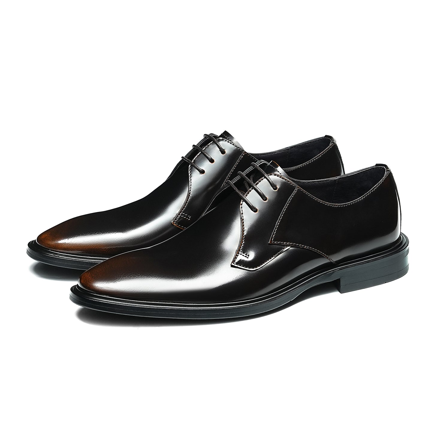 Y'Stride Men's Genuine Leather Plain Derby Business Formal Dress Shoes 86219