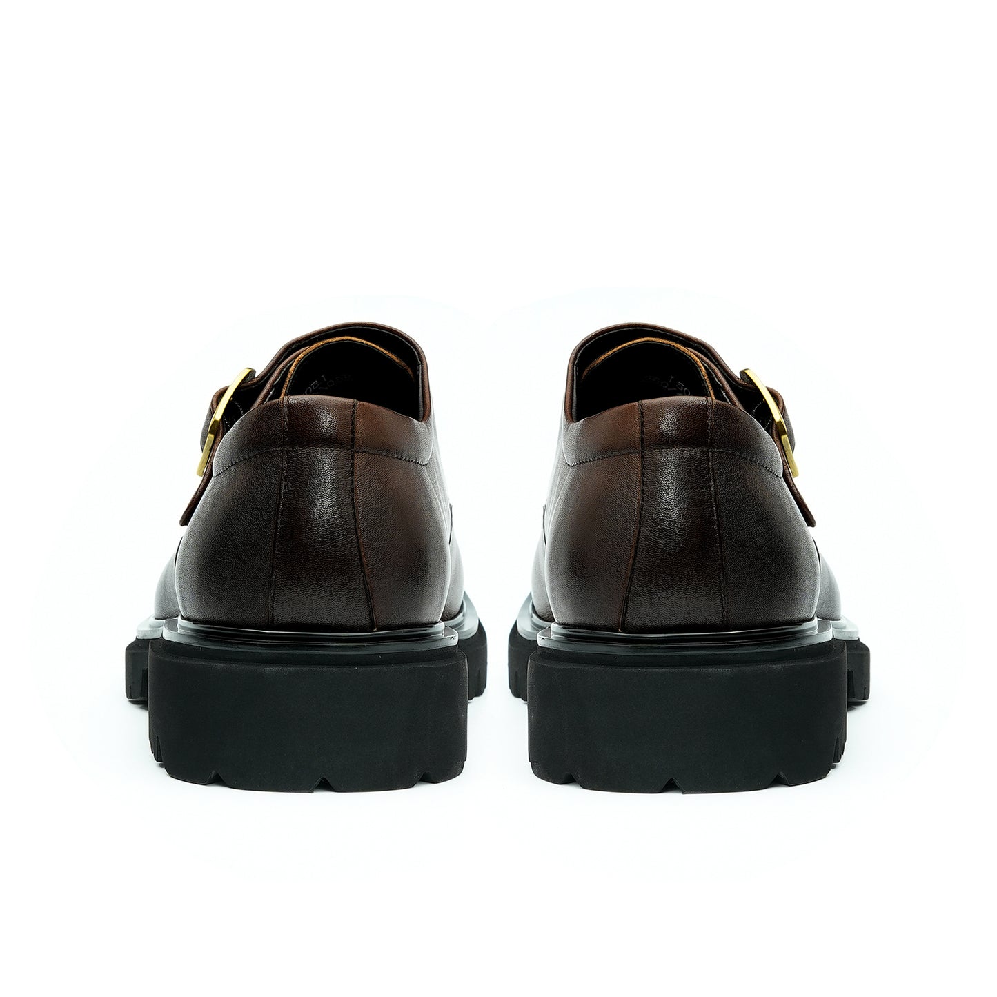 Chaussures en cuir de vachette de première couche pour hommes Chaussures en cuir décontractées pour hommes Chaussures en cuir à pieds larges pour hommes Chaussures à boucle à plateforme rétro britannique pour hommes93133 