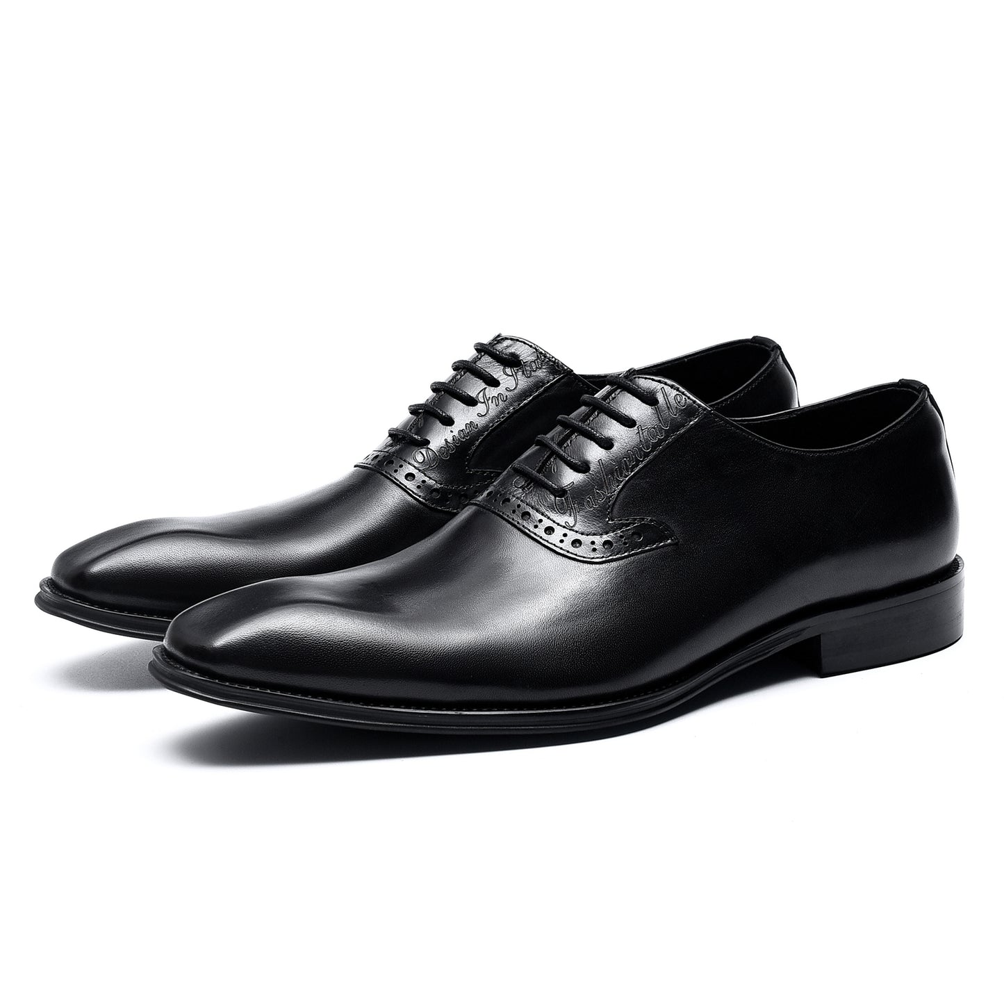Chaussures en cuir de vachette de première couche pour hommes Chaussures formelles Chaussures en cuir de vachette véritable Chaussures Oxford de style britannique à la main Chaussures en cuir pointues 89259 