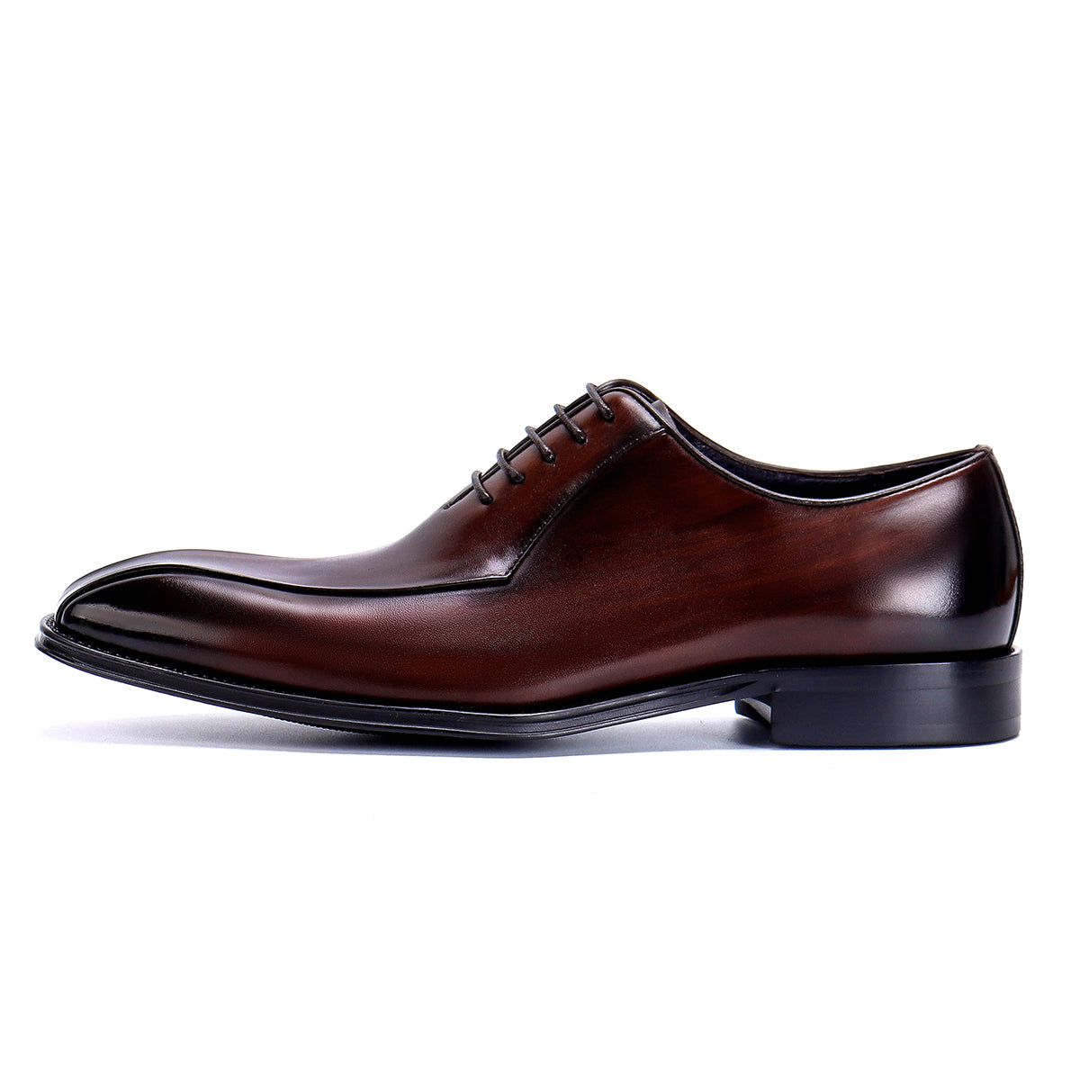 Chaussures en cuir pour hommes Chaussures formelles en cuir véritable pour hommes Chaussures Oxford à bout carré Chaussures d'affaires britanniques faites à la main 89256 