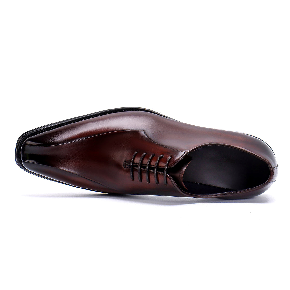 Chaussures en cuir pour hommes Chaussures formelles en cuir véritable pour hommes Chaussures Oxford à bout carré Chaussures d'affaires britanniques faites à la main 89256 