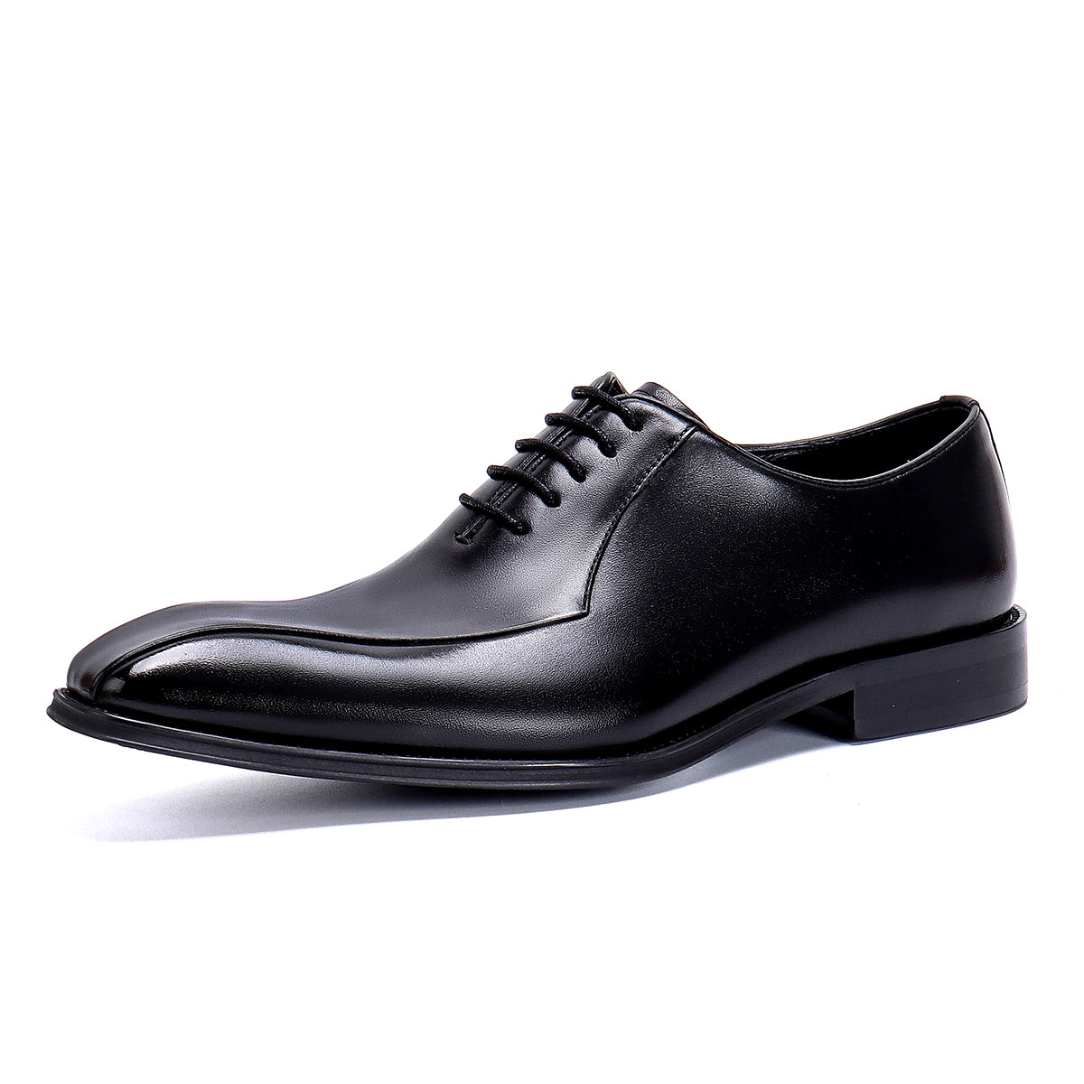 Chaussures en cuir pour hommes Chaussures formelles en cuir véritable pour hommes Chaussures Oxford à bout carré Chaussures d'affaires britanniques faites à la main 89256 