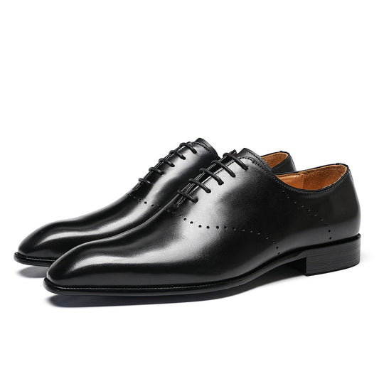 Top Layer Cowhide Men's Dress Shoes Men's Genuine Leather Cow Lining Business Pointed British Style Men's Shoes leather shoes66292