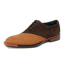 Men's Suede and genuine leather color-blocked shoes 23721